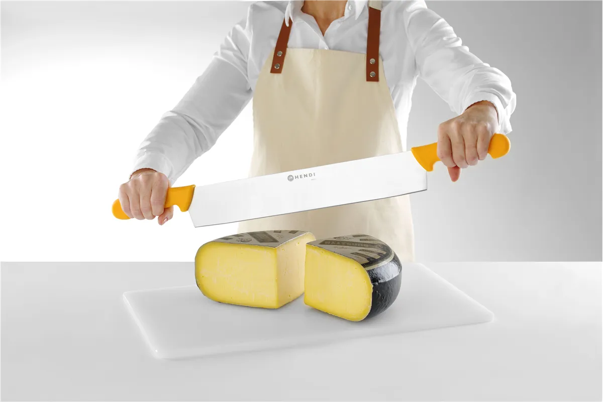 Nóż do sera z dwoma uchwytami, pomarańczowy, 655mm Hendi 856413