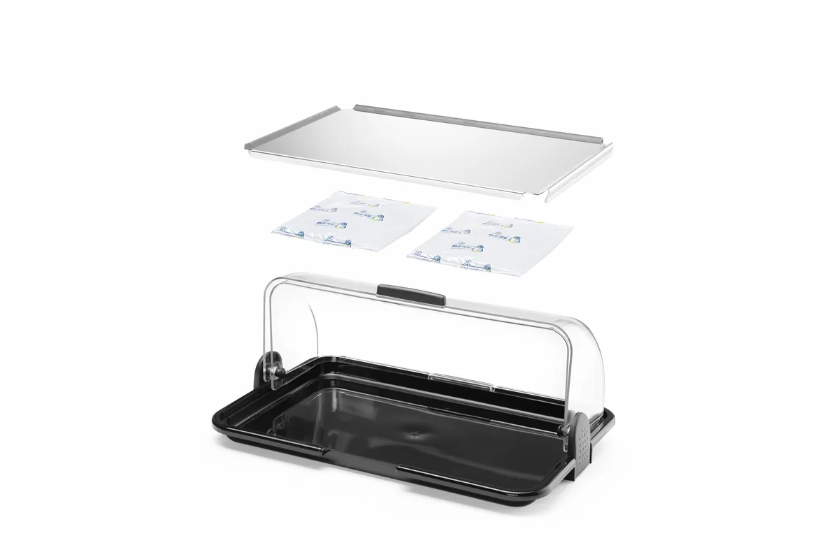 Witrynka rolltop dwufunkcyjna, pojedyncza, 465x315x195mm Hendi 871775