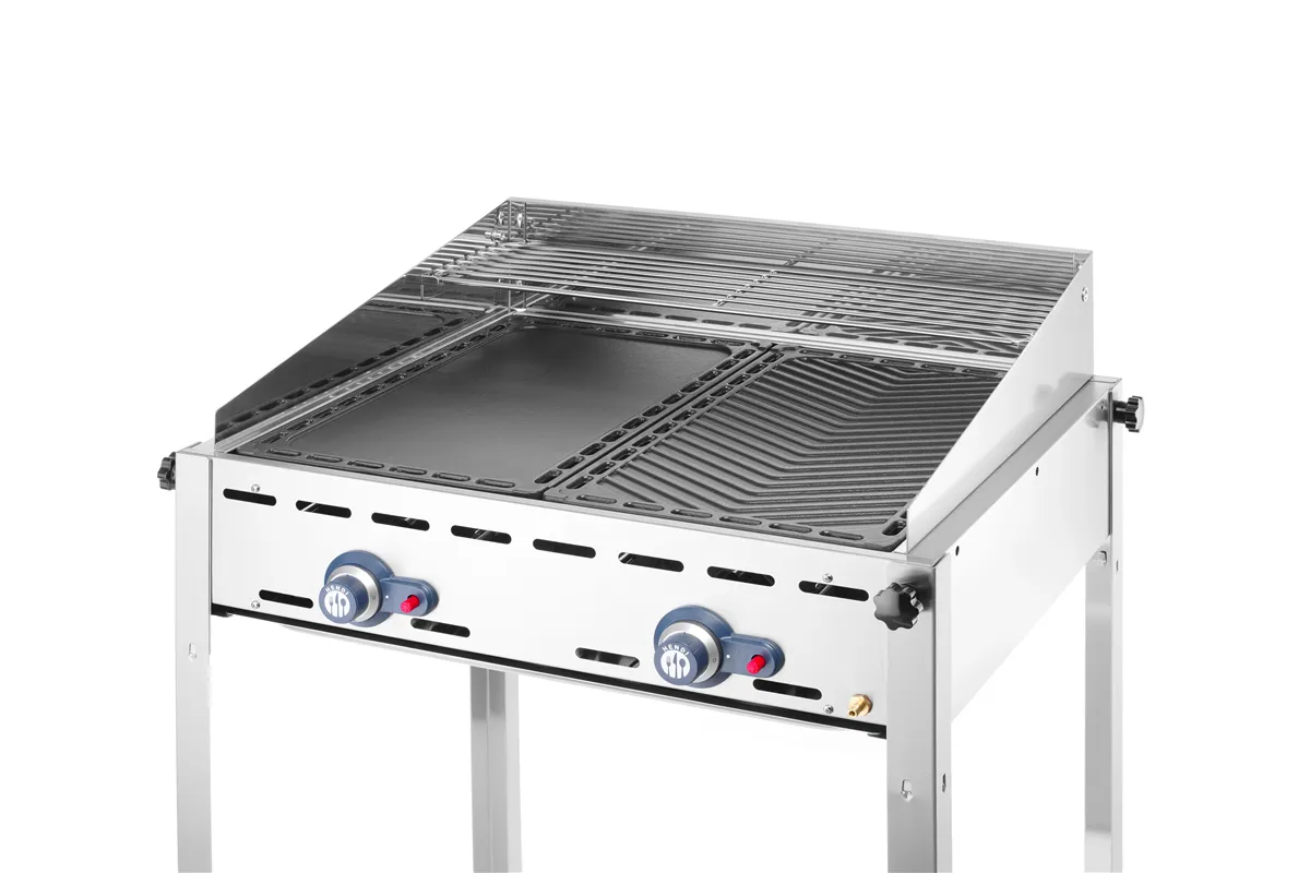 Płyta grillowa żeliwna, dwustronna, GN 1/1, 325x530mm Hendi 932001