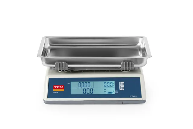 Waga kalkulacyjna LCD z legalizacją, seria EGE, głęboka szalka, 30 kg, 355x330x155mm Tem TEM030C-PZR