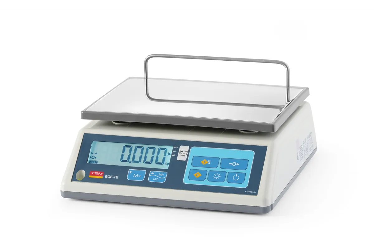 Waga Sklepowa LCD z legalizacją, seria EGE, 15 kg, 325x320x160mm Tem TTB015-O