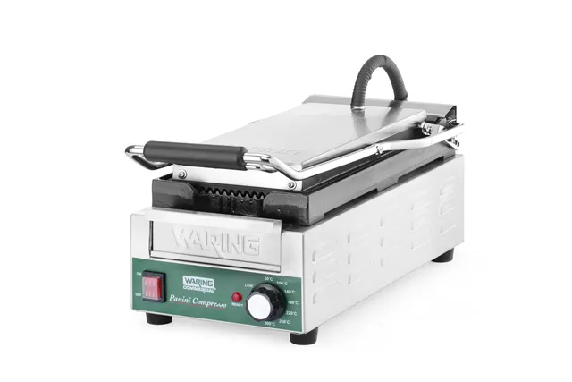 Grill kontaktowy Panini Compresso Slimline, 220-240V/1800W, 317x596x260mm Waring WPG200E