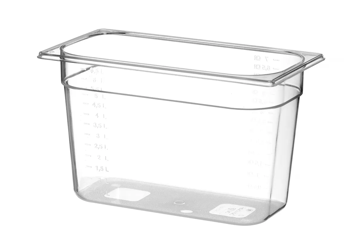 Pojemnik GN 1/3 z poliwęglanu, Profi Line, GN 1/3, 7,8L, transparentny, 325x176x200mm Hendi 861509