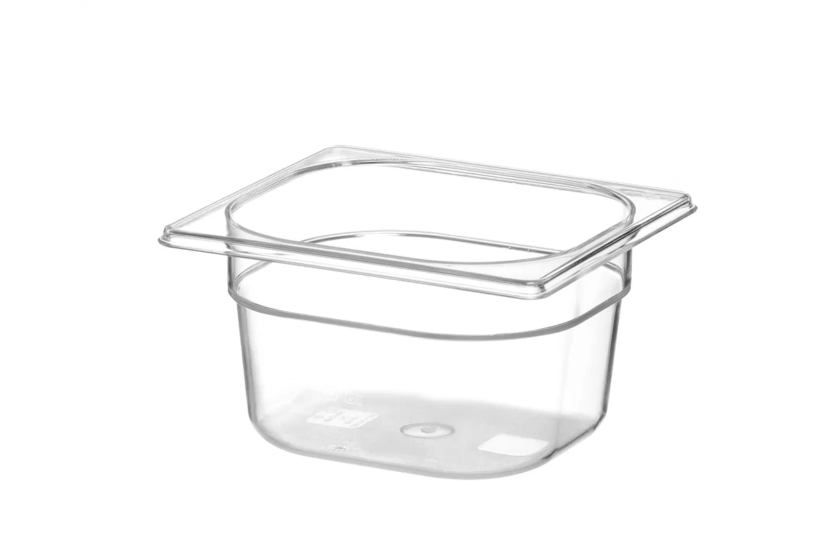 Pojemnik GN 1/6 z poliwęglanu, Profi Line, GN 1/6, 1,6L, transparentny, 176x162x100mm Hendi 861721