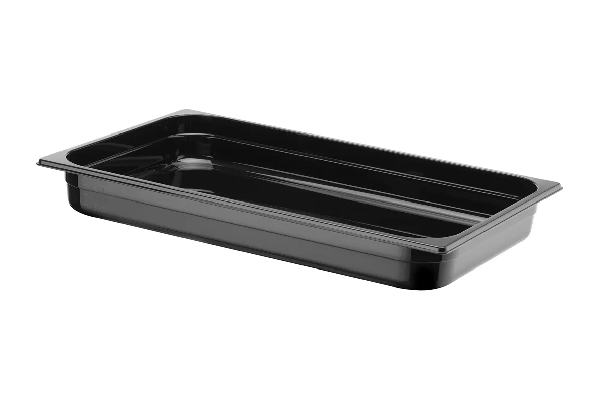 Pojemnik GN 1/1 z czarnego poliwęglanu, Profi Line, GN 1/1, 9L, czarny, 530x325x65mm Hendi 862209