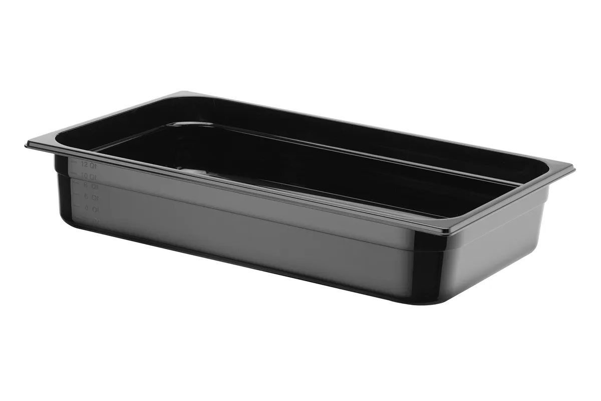 Pojemnik GN 1/1 z czarnego poliwęglanu, Profi Line, GN 1/1, 14L, czarny, 530x325x100mm Hendi 862223