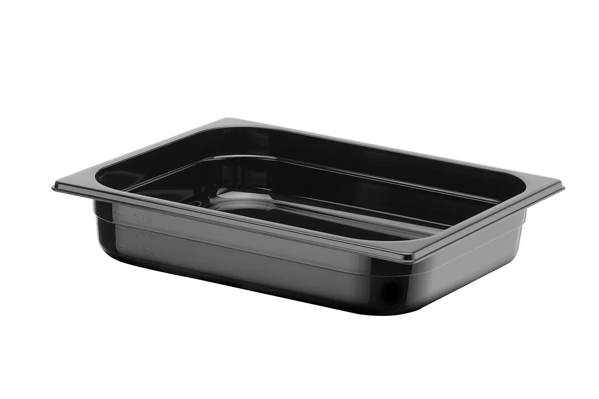 Pojemnik GN 1/2 z czarnego poliwęglanu, Profi Line, GN 1/2, 4L, czarny, 325x265x65mm Hendi 862438