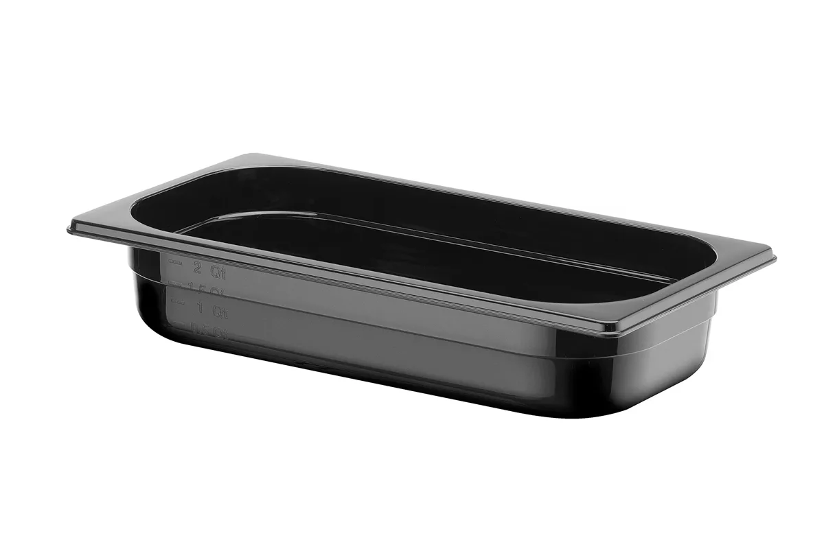 Pojemnik GN 1/3 z czarnego poliwęglanu, Profi Line, GN 1/3, 2,5L, czarny, 325x176x65mm Hendi 862537