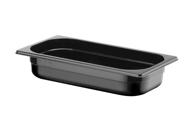 Pojemnik GN 1/3 z czarnego poliwęglanu, Profi Line, GN 1/3, 2,5L, czarny, 325x176x65mm Hendi 862537