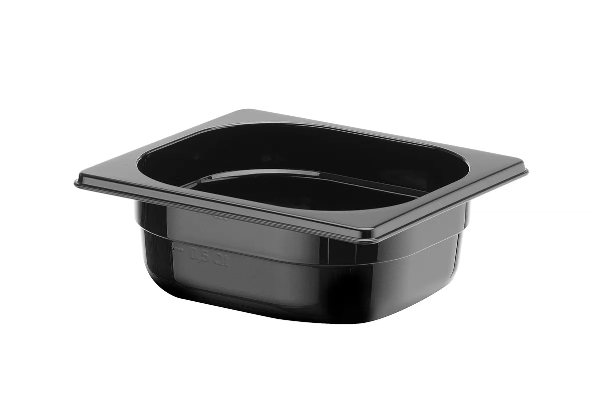 Pojemnik GN 1/6 z czarnego poliwęglanu, Profi Line, GN 1/6, 1L, czarny, 176x162x65mm Hendi 862735