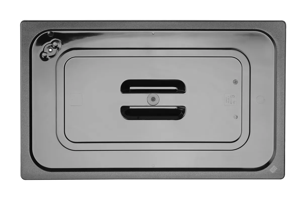 Pokrywka z czarnego poliwęglanu do pojemników GN, GN 1/1, czarny, 530x325mm Hendi 862902