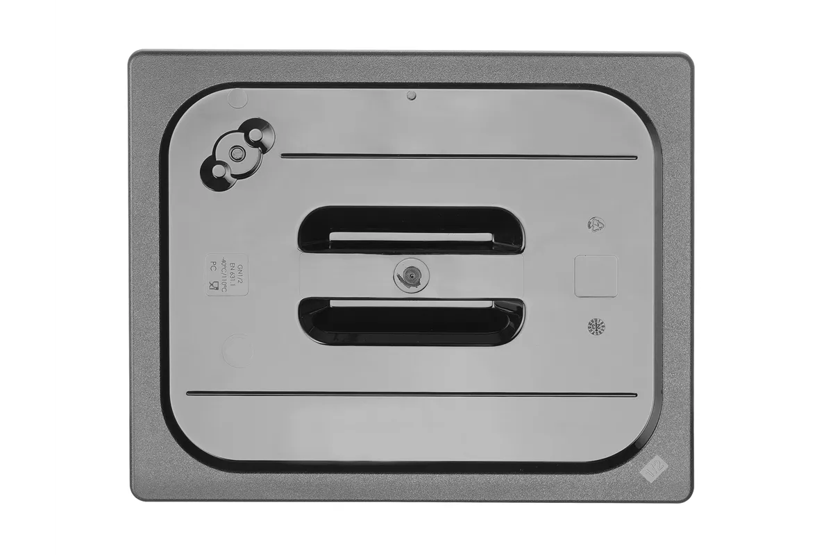 Pokrywka z czarnego poliwęglanu do pojemników GN, GN 1/2, czarny, 325x265mm Hendi 862926