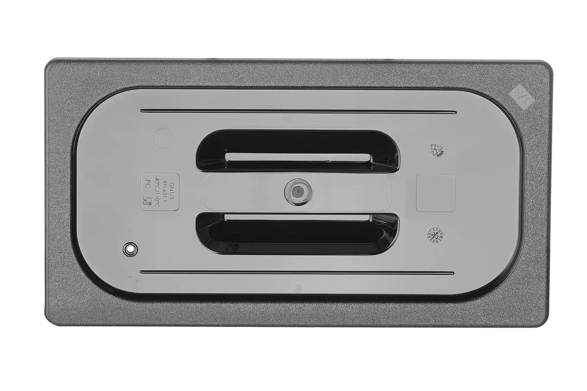 Pokrywka z czarnego poliwęglanu do pojemników GN, GN 1/3, czarny, 325x176mm Hendi 862933