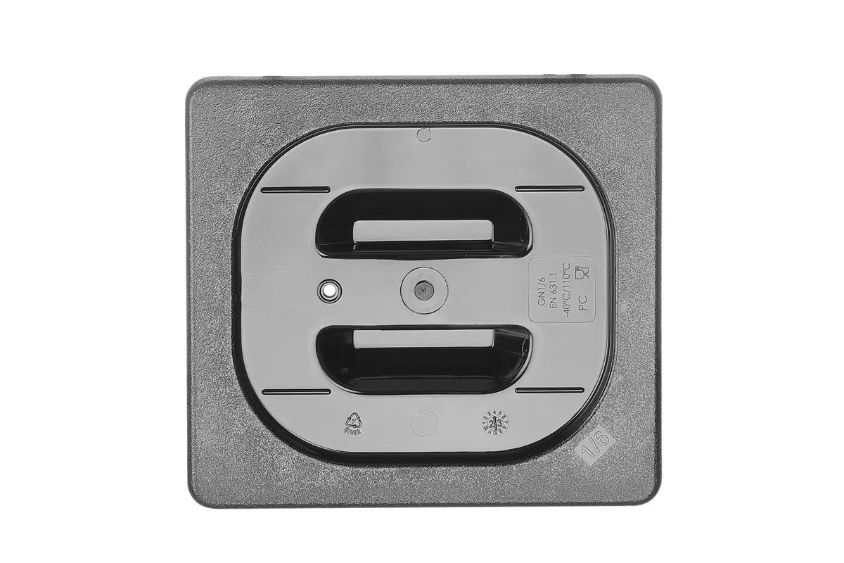 Pokrywka z czarnego poliwęglanu do pojemników GN, GN 1/6, czarny, 176x162mm Hendi 862957