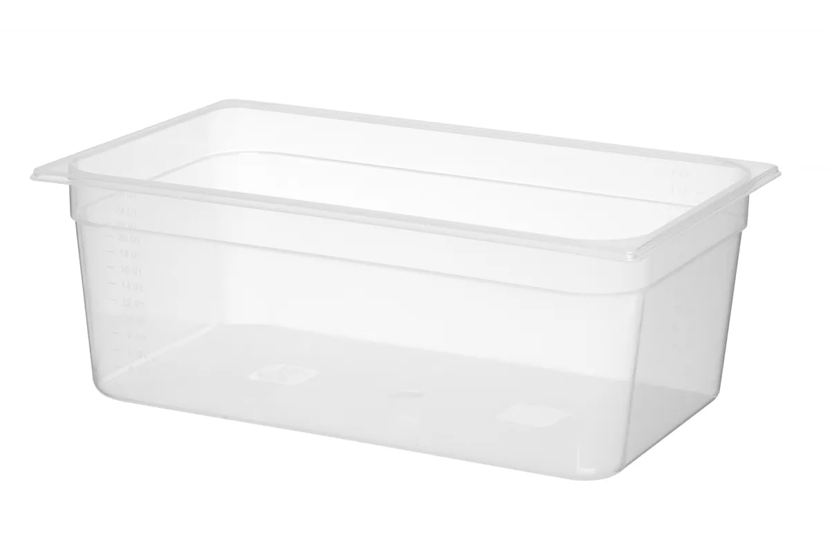 Pojemnik GN 1/1 z polipropylenu, Profi Line, GN 1/1, 28L, transparentny, 530x325x200mm Hendi 880005