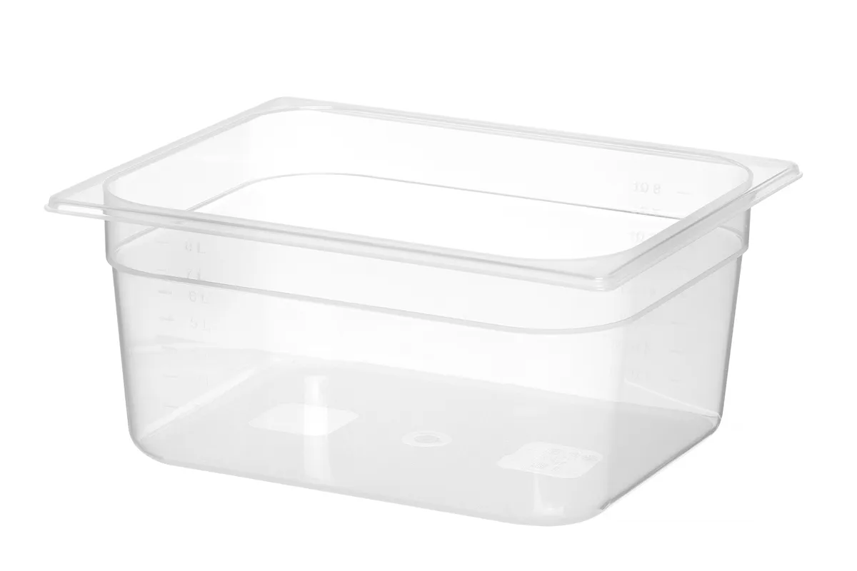 Pojemnik GN 1/2 z polipropylenu, Profi Line, GN 1/2, 9,5L, transparentny, 325x265x150mm Hendi 880111