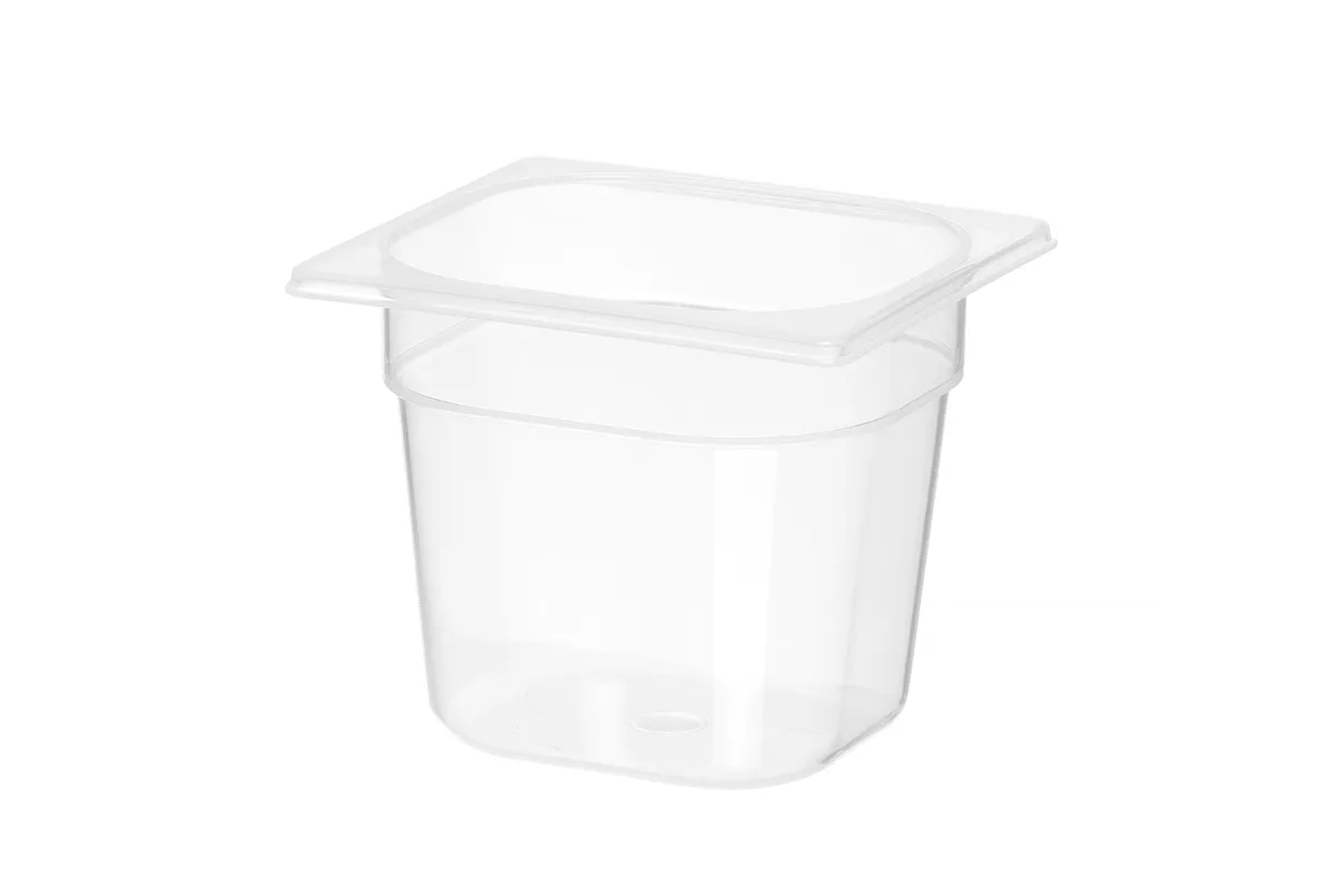 Pojemnik GN 1/6 z polipropylenu, Profi Line, GN 1/6, 2,4L, transparentny, 176x162x150mm Hendi 880418