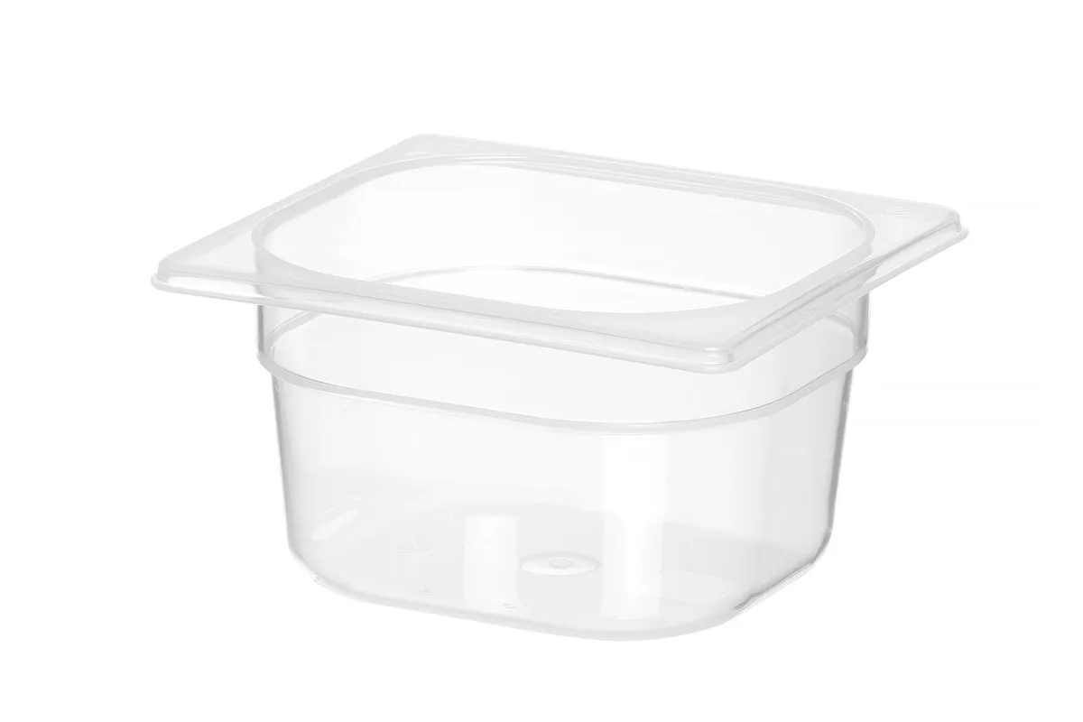 Pojemnik GN 1/6 z polipropylenu, Profi Line, GN 1/6, 1,6L, transparentny, 176x162x100mm Hendi 880425