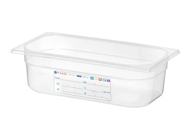 Pojemnik GN 1/3 HACCP, GN 1/3, 4L, transparentny, 325x176x100mm Hendi 880272 Pojemnik GN 1/3 HACCP, GN 1/3, 4L, transparentny, 325x176x100mm Hendi 880272
