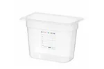 Pojemnik GN 1/4 HACCP, GN 1/4, 5,5L, transparentny, 265x162x200mm Hendi 880357