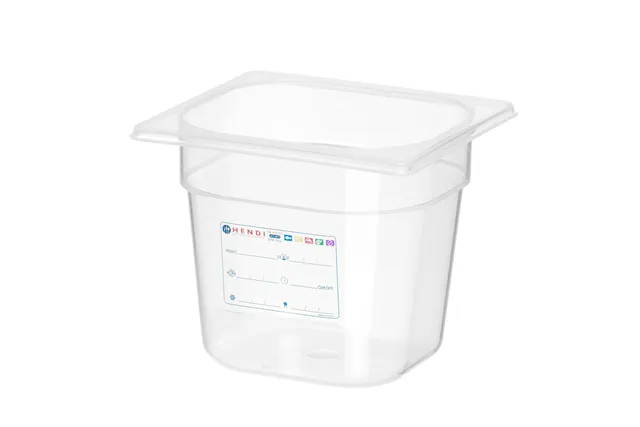 Pojemnik GN 1/6 HACCP, GN 1/6, 2,4L, transparentny, 176x162x150mm Hendi 880463