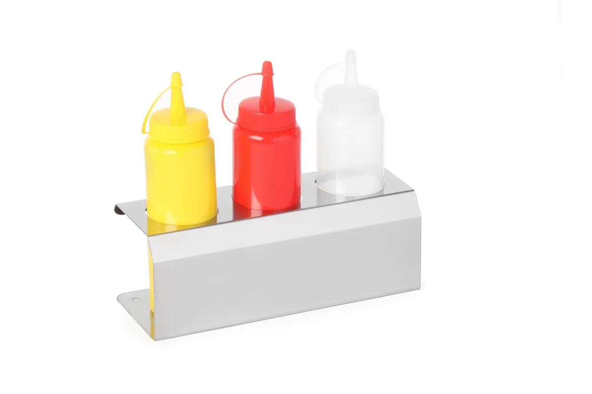 Ekspozytor do dyspenserów do sosów, 3 otwory ø50 mm, 209x80x78mm Hendi 557969