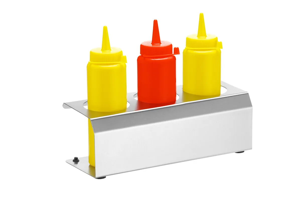 Ekspozytor do dyspenserów do sosów, 3 otwory ø57 mm, 229x90x78mm Hendi 557976