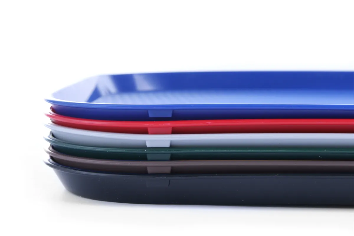 Taca z polipropylenu Fast Food duża, jasnoszary, 350x450x20mm Hendi 878804