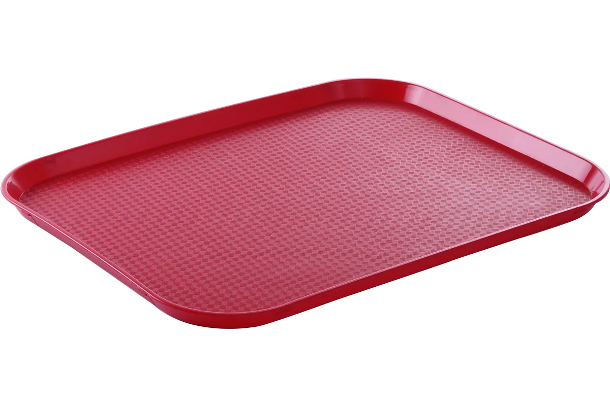 Taca z polipropylenu Fast Food duża, czerwony, 350x450x20mm Hendi 878811