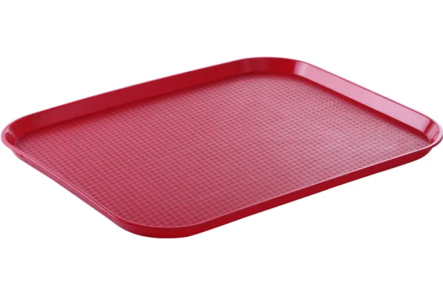 Taca z polipropylenu Fast Food duża, czerwony, 350x450x20mm Hendi 878811