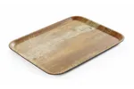 Taca do serwowania z laminatem z melaminy, antypoślizgowa, z wzorem drewna, drewno, 330x430mm AmerBox 508879