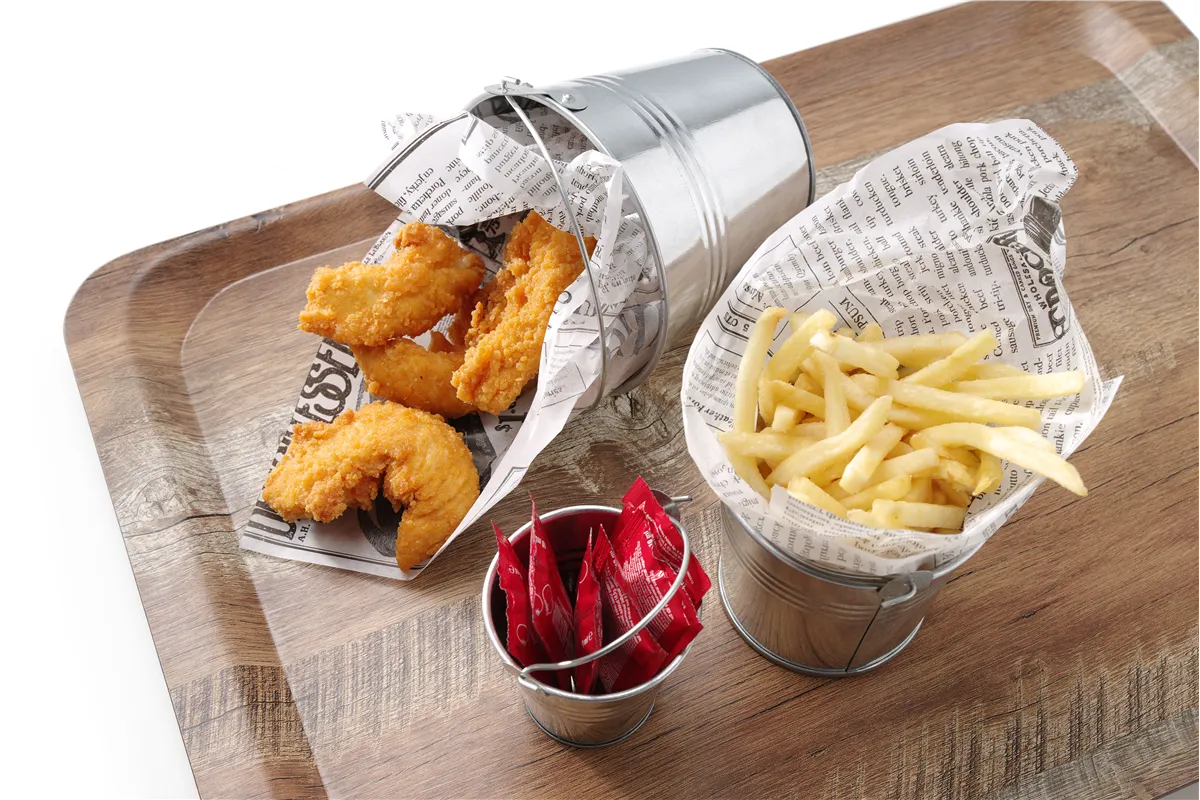 Taca do serwowania z laminatem z melaminy, antypoślizgowa, z wzorem drewna, drewno, 370x530mm AmerBox 508947