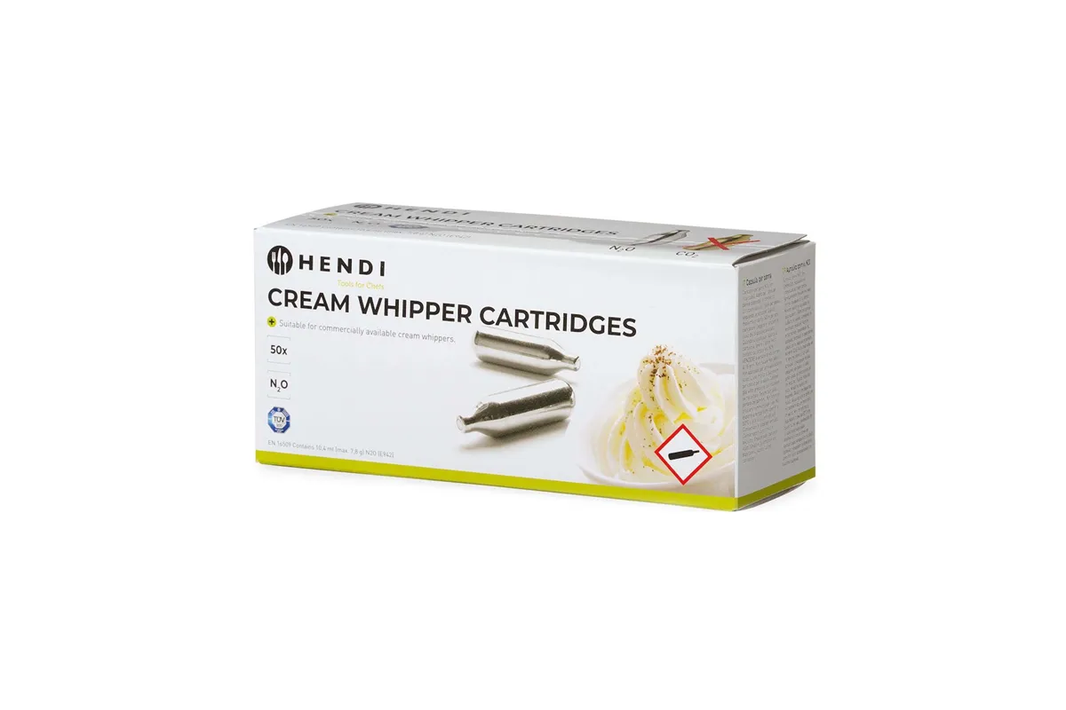 Naboje do syfonu do bitej śmietany, 50 szt Hendi 586907