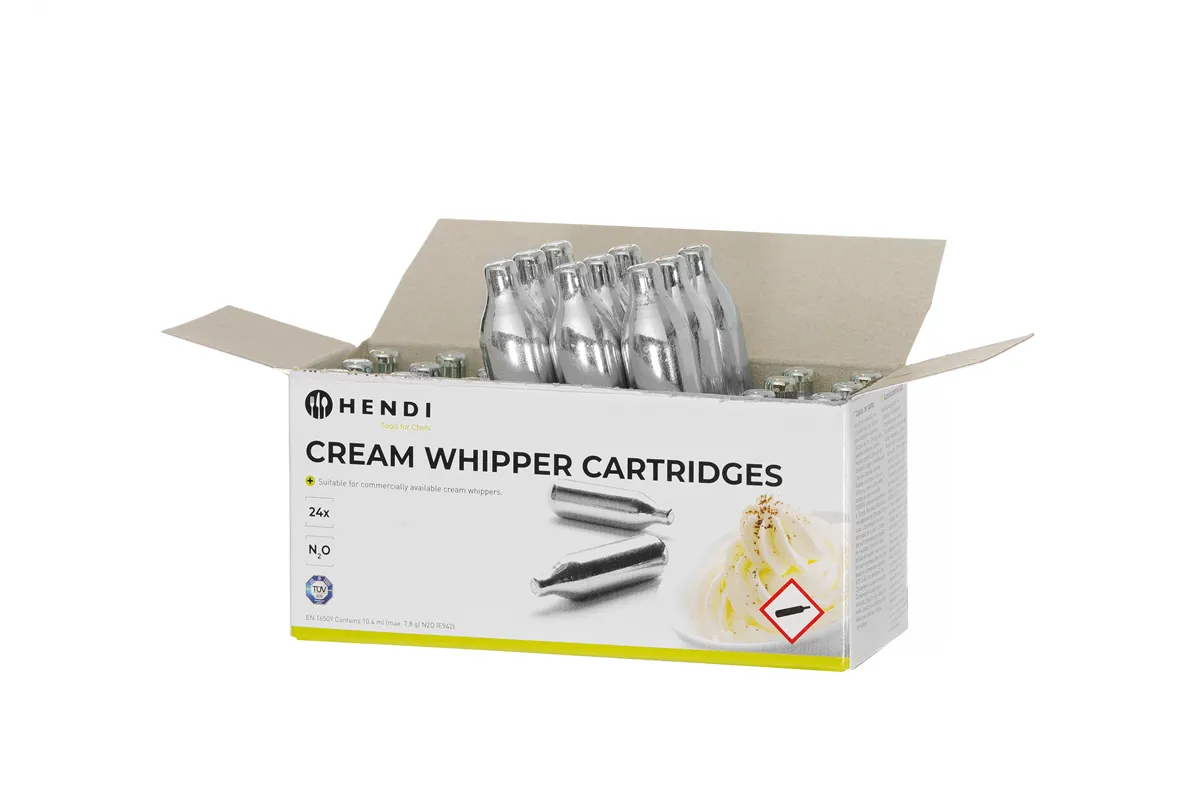 Naboje do syfonu do bitej śmietany, 24 szt Hendi 588215