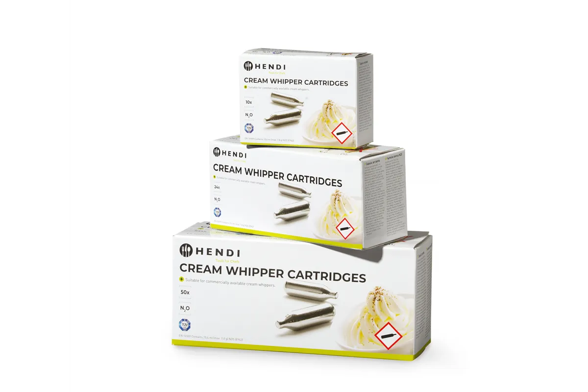 Naboje do syfonu do bitej śmietany, 24 szt Hendi 588215