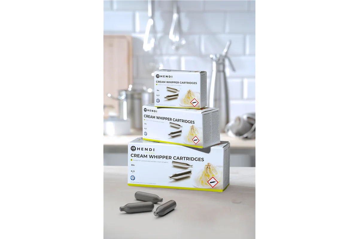 Naboje do syfonu do bitej śmietany, 24 szt Hendi 588215