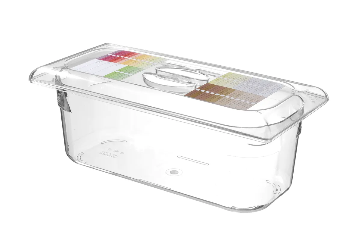 Kuweta do lodów z poliwęglanu, 5L, transparentny, 360x165x120mm Hendi 807026