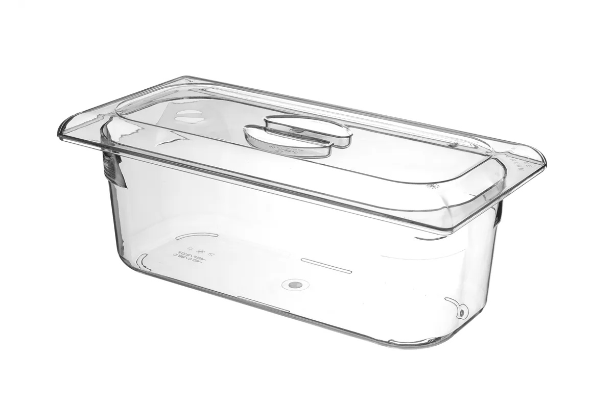 Kuweta do lodów z poliwęglanu, 5L, transparentny, 360x165x120mm Hendi 807026