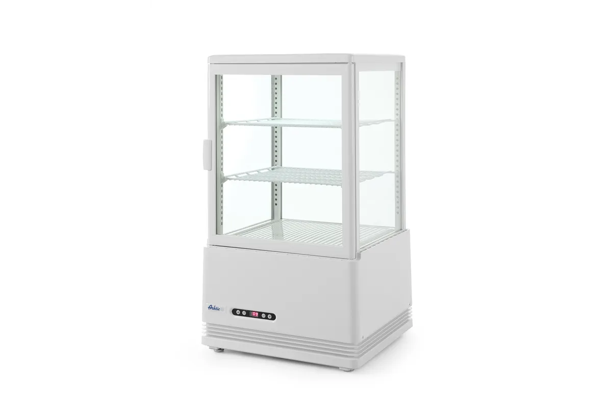 Witryna chłodnicza nastawna, 58l, biały, 230V/170W, 452x406x830mm Arktic 233610