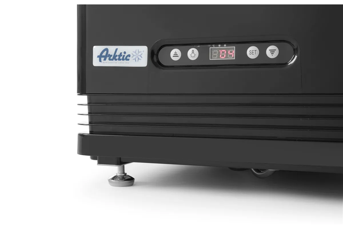 Witryna chłodnicza nastawna, 68l, czarny, 230V/170W, 444x397x875mm Arktic 233238