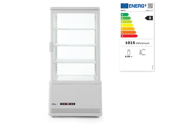 Witryna chłodnicza nastawna, 78l, biały, 230V/170W, 444x397x940mm Arktic 233641