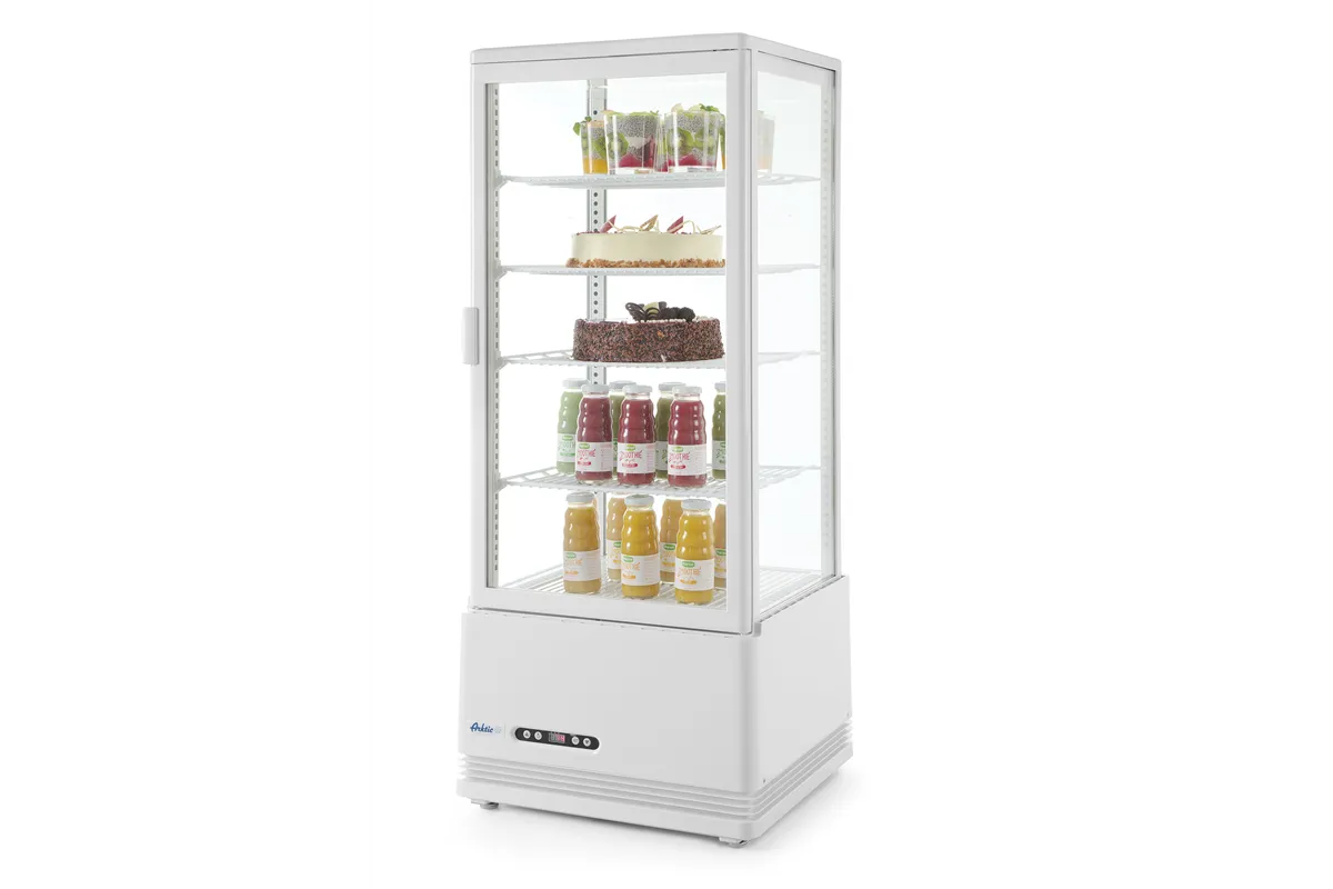 Witryna chłodnicza nastawna, 98l, biały, 230V/210W, 444x397x1100mm Arktic 233665