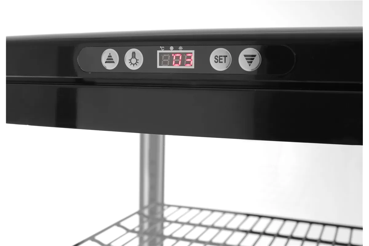 Witryna chłodnicza, 270l, czarny, czarny, 230V/290W, 556x526x1913mm Arktic 233290