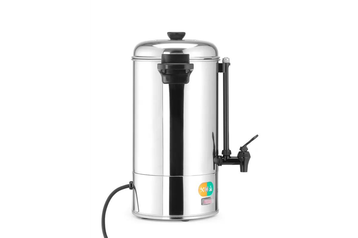 Warnik do wody o pojedynczych ściankach, 9L, srebrny, 230V/2200W, 370x332x472mm Hendi 209882