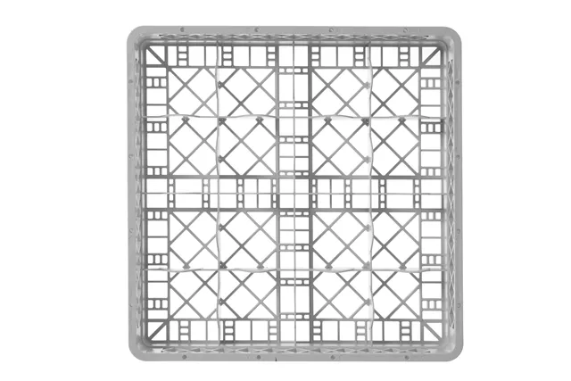 Kosz do szkła 500×500 mm, 16 przegródek – 113x113 mm, 500x500x104mm Hendi 877043