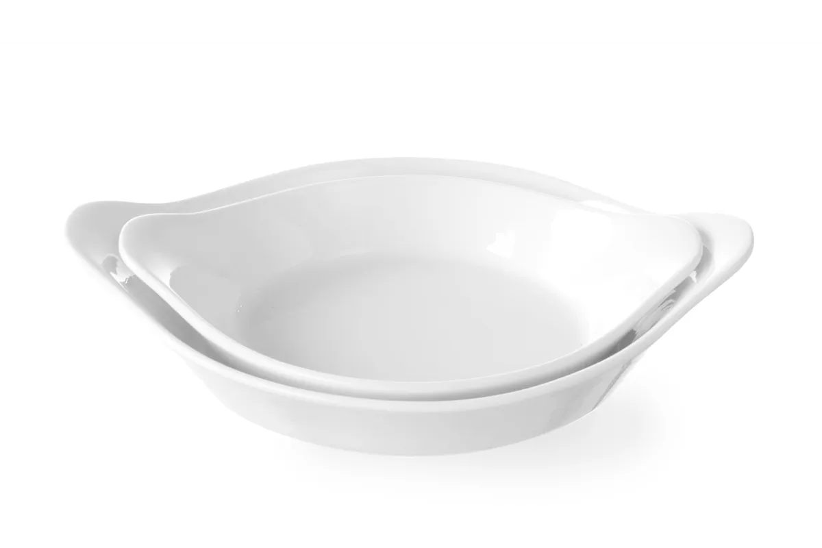 Półmisek do zapiekania okrągły z uchwytami, 0,15L, 185x152x40mm Hendi 785904