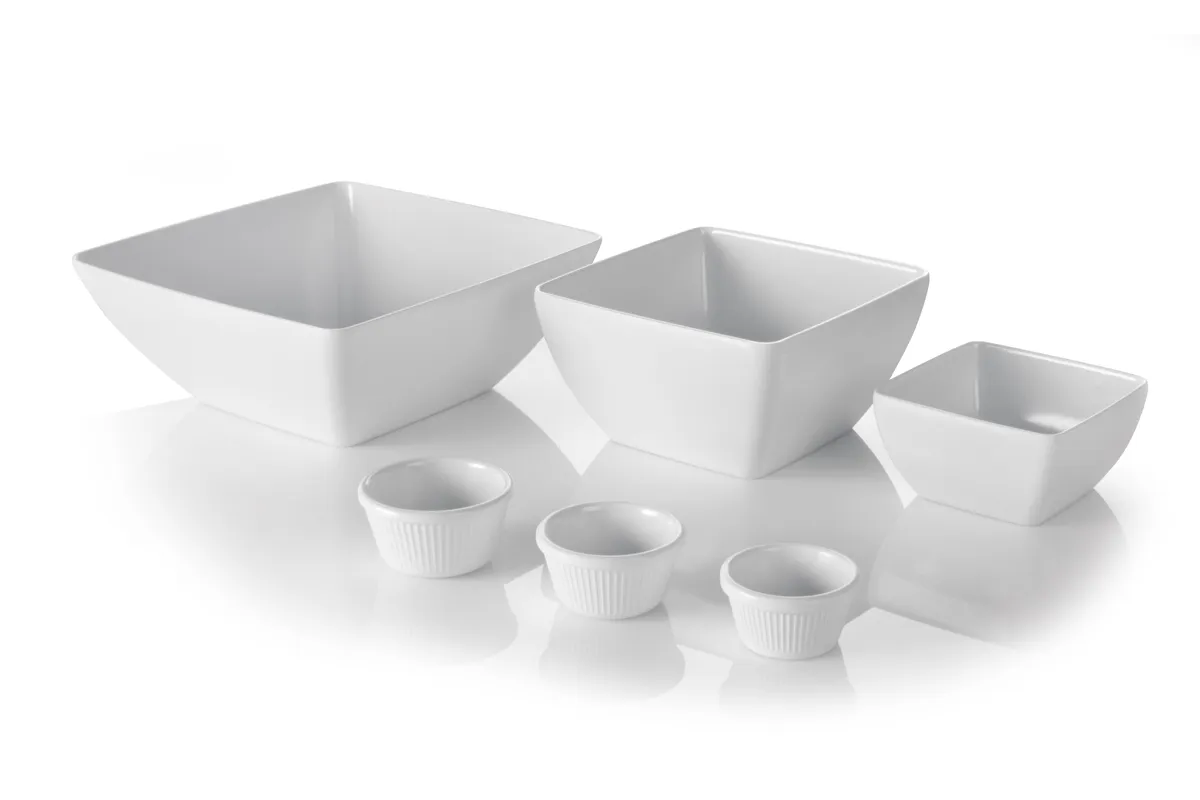 Miska kwadratowa, biały, 130x130x65mm Hendi 561560