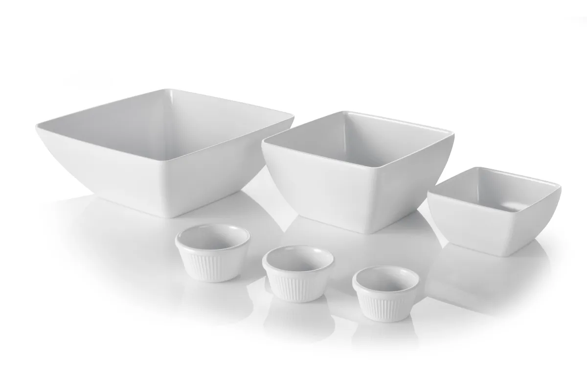 Miska kwadratowa, biały, 270x270x105mm Hendi 561584