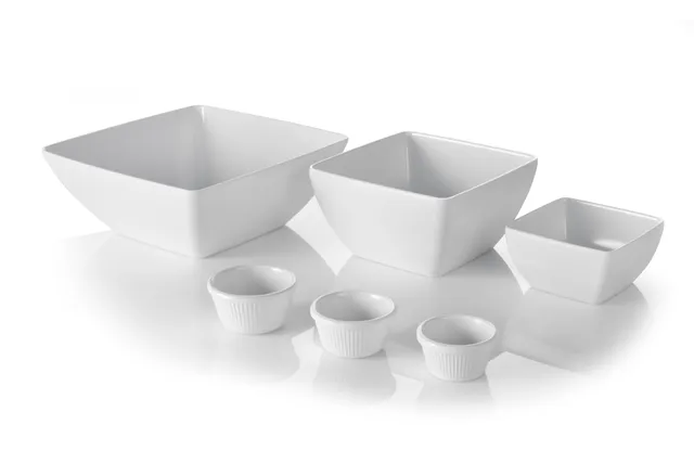 Miska kwadratowa, biały, 270x270x105mm Hendi 561584