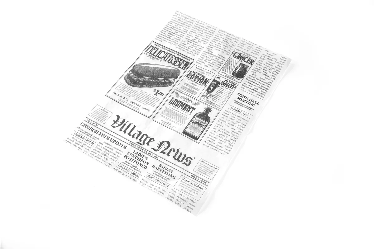 Papier pergaminowy, wydruk gazety, 500 szt., 250x350mm Hendi 678107